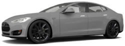 Tesla model S in zilver grijs