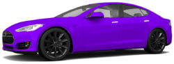 Tesla model S pruimgekleurd