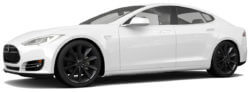 Tesla model S in het wit