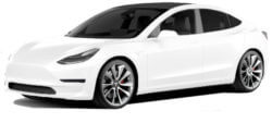 Witte Tesla Model 3